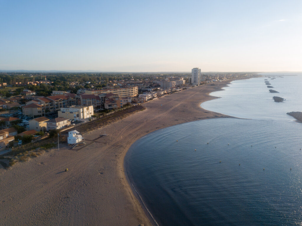 plage de Valras vue aérienne